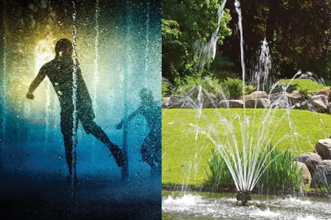Rain dance and fountain