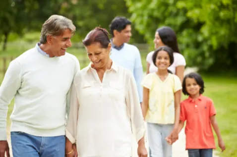 Family walking together