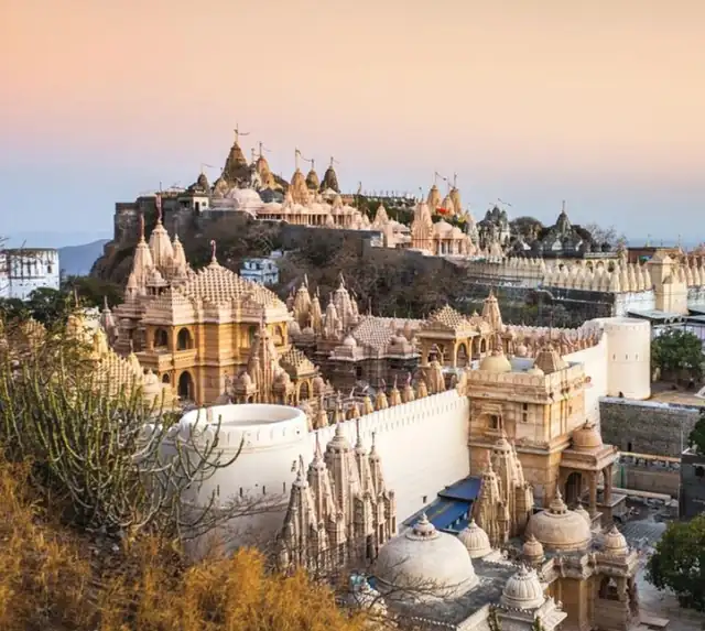 Jain temple complex on a hilltop